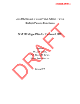 Draft Strategic Plan for the New USCJ