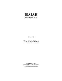 Isaiah Study Guide