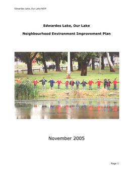 Edwardes Lake Neighbourhood Environment Improvement Plan