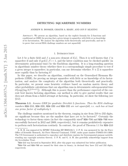 Detecting Squarefree Numbers