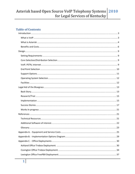 Asterisk Based Open Source Voip Telephony Systems for Legal