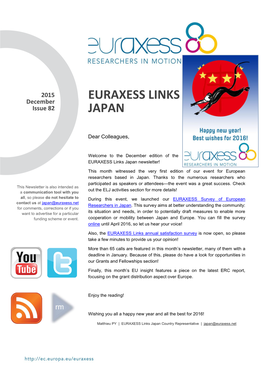 EURAXESS Links Japan Newsletter!