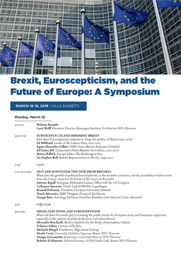 Brexit, Euroscepticism, and the Future of Europe: a Symposium