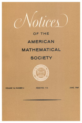 Notices of the American Mathematical Society