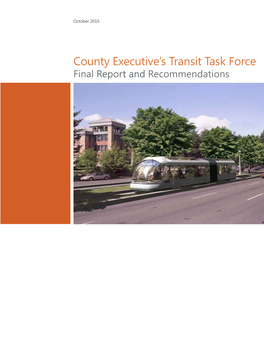 County Executive's Transit Task Force Final Report and Recommendations