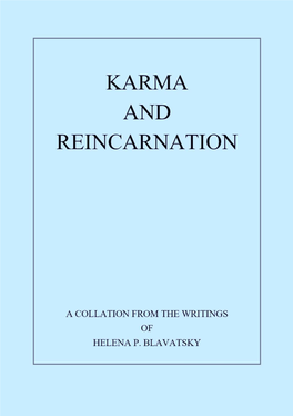 Karma and Reincarnation