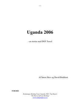 RBT Uganda Jan-Feb 2002 Bird Trip Report