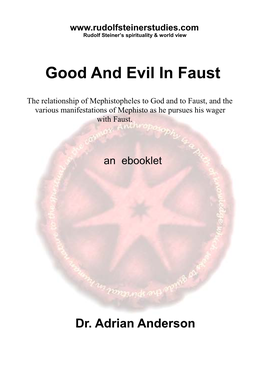 Good and Evil in Faust