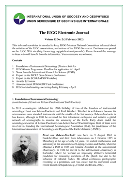 The IUGG Electronic Journal