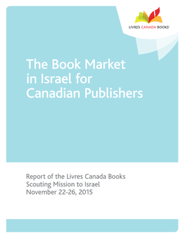 The Book Market in Israel for Canadian Publishers