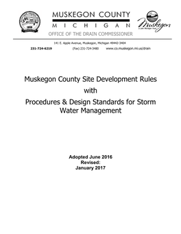 Storm Water Standards for Muskegon