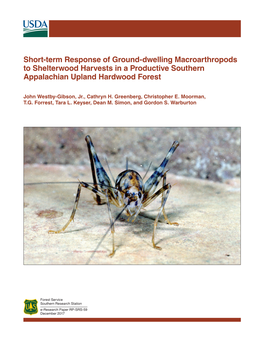 Short-Term Response of Ground-Dwelling Macroarthropods to Shelterwood Harvests in a Productive Southern Appalachian Upland Hardwood Forest
