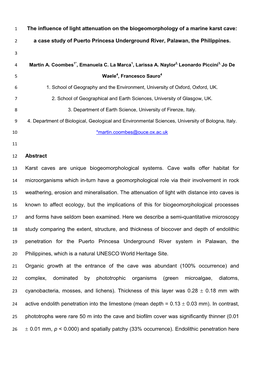 A Case Study of Puerto Princesa Underground River, Palawan, the Philippines