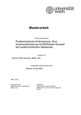 Masterarbeit