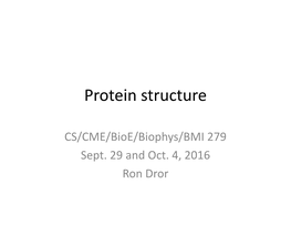 Protein Structure