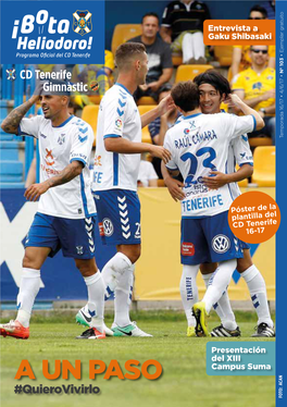 CD Tenerife Gimnàstic Nº 103 • Ejemplar Gratuito • Nº 103 • 4/6/17 16/17 Temporada