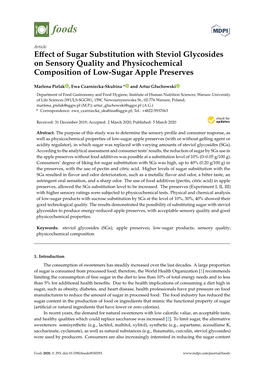 Effect of Sugar Substitution with Steviol Glycosides on Sensory