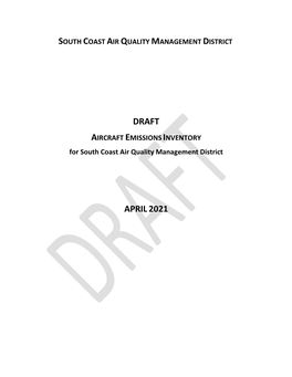 Draft Aircraft Emissions Inventory Report
