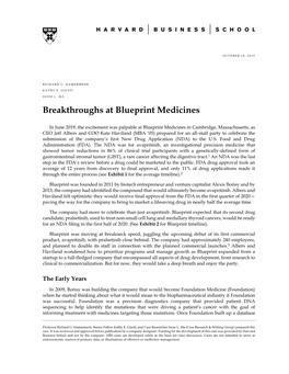 Breakthroughs at Blueprint Medicines