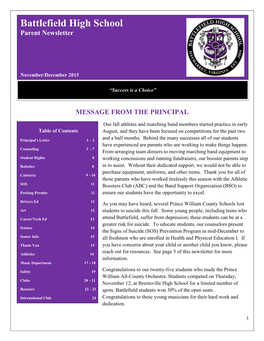 Parent Newsletter