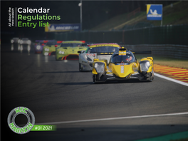 Calendar Regulations Entry List