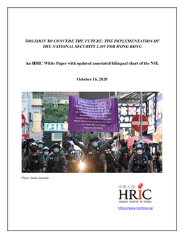 The Implementation of the National Security Law for Hong Kong