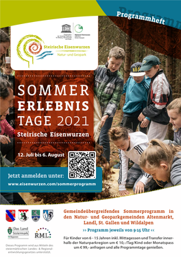 SOMMER ERLEBNIS TAGE 2021 Steirische Eisenwurzen