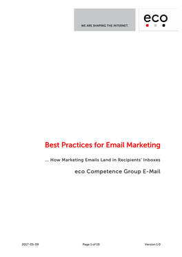 Best Practices for Email Marketing