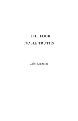 The Four Noble Truths