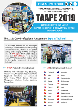 POST-SHOW REPORT the 1St & Only Professional Amusement Expo in Thailand!
