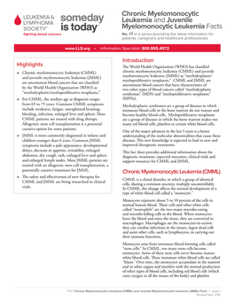 Chronic Myelomonocytic Leukemia (CMML)