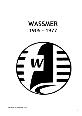 Wassmer 1905 – 1977