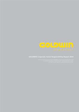 CSR REPORT 2014 a Message from the President