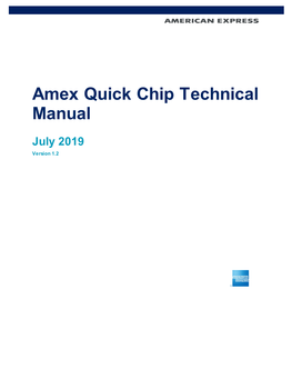 Amex Quick Chip Technical Manual