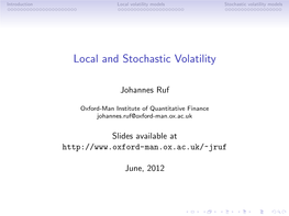 Local and Stochastic Volatility