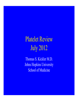 Platelet Review July 2012