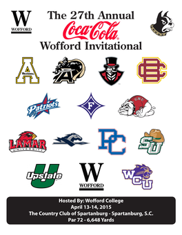 The 27Th Annual Wofford Invitational