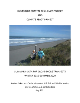 Humlboldt Coastal Resiliency Project and Climate Ready Project