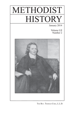 METHODIST HISTORY January 2014 Volume LII Number 2