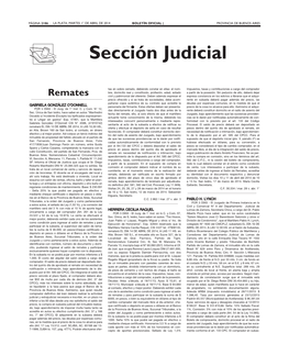 Sección Judicial Remates