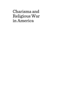 Charisma and Religious War in America