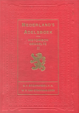 Historisch Deel Ii Ned. Adelsboek