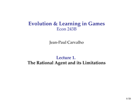 The Rational Agent and Its Limitations