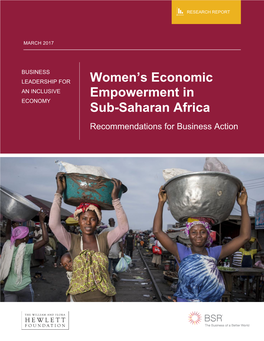 Women's Economic Empowerment in Sub-Saharan Africa