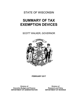 Summary of Tax Exemption Devices