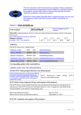 Complete Sections As Applicable