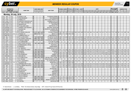 Midweek Regular Coupon 27/07/2019 09:49 1 / 2