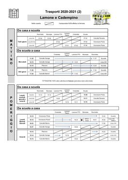ORARI Trasporti 2020-2021