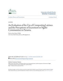 An Evaluation of the Use of Composting Latrines and the Perceptions of Excrement in Ngäbe Communities in Panama