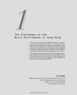 1The Challenges on the Built Environment of Hong Kong
